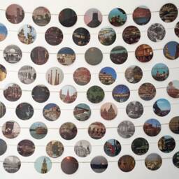 Capital City Bunting - Paper Circle Garland With 10 Medium Sized Vintage Photo Images Of Europe - thumbnail 2