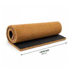 Natural Coir Entrance Matting Heavy Duty, Dirt Trapping, PVC Backed - 1M/2M Widths - thumbnail 3