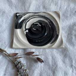 The Maker's Mark Soap Dish, Rectangular Bathroom Tray, Handmade Kitchen Pottery, Household Holder, Thrown Textured - thumbnail 4