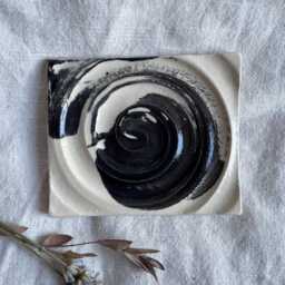 The Maker's Mark Soap Dish, Rectangular Bathroom Tray, Handmade Kitchen Pottery, Household Holder, Thrown Textured - thumbnail 3