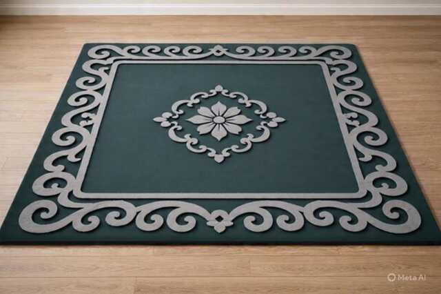 Handmade Wool Oushak Rug, Grey Multi Floral Design - image 1