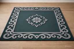Handmade Wool Oushak Rug, Grey Multi Floral Design - thumbnail 1