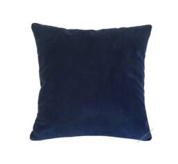 Navy Blue Velvet Suede Decorative Throw Pillow Cover/Case Cushion 20x20 - thumbnail 1