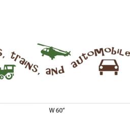Plains, Trains & Automobiles Decal For Boys Room Stick On Wall Art Baby Room Decals Boy - Transportation Sd 082 - thumbnail 3