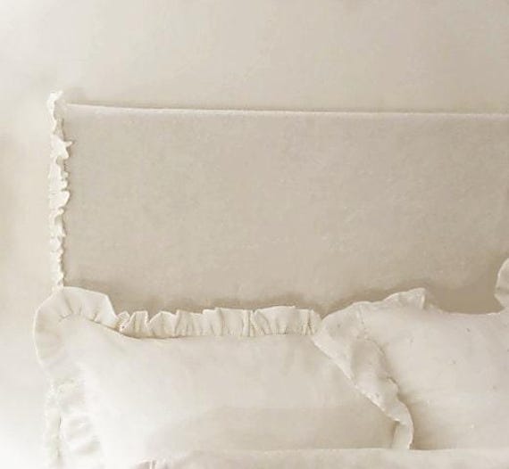 Ruffle Linen Headboard Slipcoverfarmhouse Beach Style - image 1