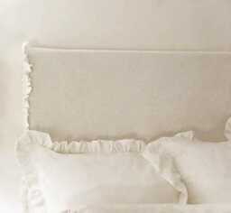 Ruffle Headboard Slipcoverfarmhouse Beach Style