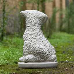 Concrete Border Terrier Figurine Stone Dog Sculpture Outdoor Memorial Pet Decor Cement Garden & Home Decoration Dog Lover Gift - thumbnail 4