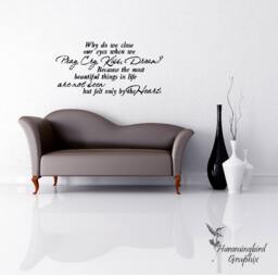 Inspirational Quote Vinyl Wall Decal Pray, Cry, Kiss, Dream - thumbnail 1