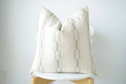 Cream Black Striped Pillow Cover - thumbnail 1