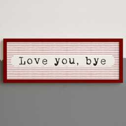 Framed Love You Bye Hallway Print. Colourful Quirky Wall Art - thumbnail 3