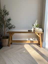 Rustic Wooden End Of Bed Bench