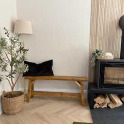 Rustic Wooden End Of Bed Bench - thumbnail 2