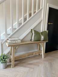 Rustic Wooden End Of Bed Bench - thumbnail 1