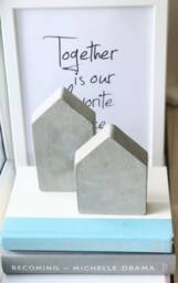 Concrete Bookends // House Shelf Decoration Scandinavian Interior Detail Home Warming Gift - thumbnail 1