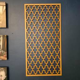 Moroccan Quatrefoil Radiator Screen Laser-Cut Mdf Wall Art 0186 - thumbnail 1