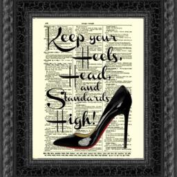stiletto Heel Quote Art Print Antique Dictionary Page - thumbnail 3