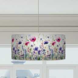 Watercolour Meadow Flowers Purple Lampshade, Floral Shade For Home D??cor - thumbnail 3