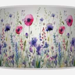 Watercolour Meadow Flowers Purple Lampshade, Floral Shade For Home D??cor - thumbnail 2