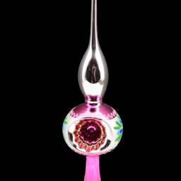 Blown Glass Indent Reflector Christmas Tree Topper Gold 8 - thumbnail 2