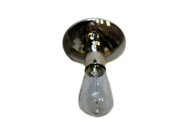All Chrome Simply Modern & Elegant Edison Bare Bulb Wall Sconce/Ceiling Flush Mount Light - image 1