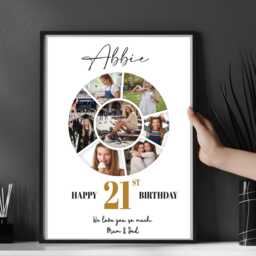 Personalised 21st Birthday Photo Gift Print, Twenty First Keepsake For Son Daughter, Wall Art - thumbnail 2