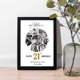 Personalised 21st Birthday Photo Gift Print, Twenty First Keepsake For Son Daughter, Wall Art - thumbnail 3