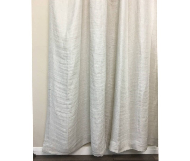 Chevron Curtains in Natural Linen, Linen Curtain Panels, Fully Lined Custom Curtains, Zigzag Curtains - image 1