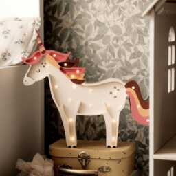 Unicorn Night Light For Girls Room - White Wooden Lamp, Nursery & Kids Decor, Personalized Handmade Baby Shower Gift, Lamp