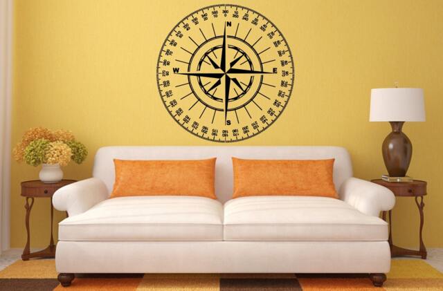 Compass Navigation Design Interior Wall Graphic Decal Sticker Vinyl Mural Leaving Bedroom Room Home Decor Free Shipping L195 - image 1