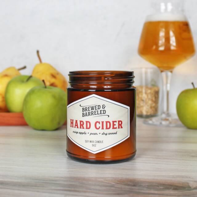 Hard Cider - Cider-Themed Soy Wax Candle 9Oz Jar - image 1
