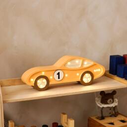Handmade Wooden Car Lamp For Kids, Gifts Baby Shower, Night Light Nursery Decorations, Boys - thumbnail 2