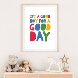 It's A Good Day For Print, Playroom Prints, Nursery Colourful Wall Art, Boys Bedroom Decor, Girls Decor - thumbnail 2