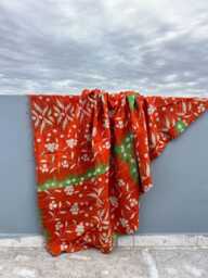 Vintage Style Cotton Kantha Quilt Patchwork Reversible Block Print Bedding - thumbnail 1