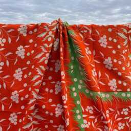Vintage Style Cotton Kantha Quilt Patchwork Reversible Block Print Bedding - thumbnail 3