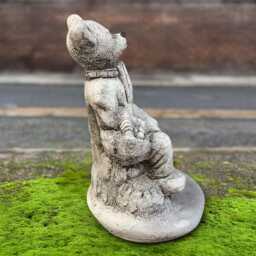 Concrete Bear Sculpture Stone Teddy Figurine Outdoor Animal Decoration Sitting Ornament Wildlife Statue Teddy Lover Gift - thumbnail 4