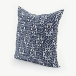 Indigo Kilim Pillow Cover, Tai Lu Hill Tribe, Ethnic Woven Cotton - 20x20 - thumbnail 3