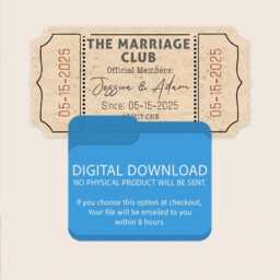 Wedding Gifts For The Couple Anniversary Gift Elegant Framed Wall Art The Marriage Club Personalized Print Unique Husband & Wife Customised - thumbnail 4