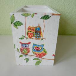 Utensil Box Pencil Owls Colorful - thumbnail 4