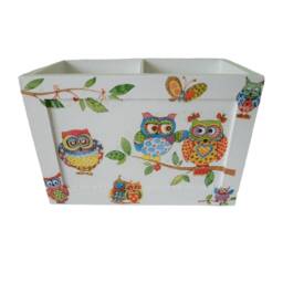 Utensil Box Pencil Owls Colorful - thumbnail 1