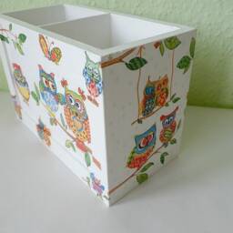 Utensil Box Pencil Owls Colorful - thumbnail 3