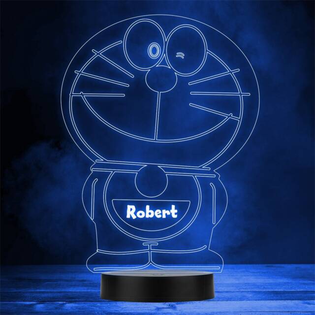 Space Cat Astronaut Personalised Gift Colour Changing Led Lamp Night Light - image 1