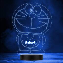 Space Cat Astronaut Personalised Gift Colour Changing Led Lamp Night Light - thumbnail 1