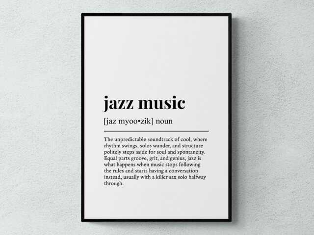 Jazz Music Funny Definition Gift Wall Art Print - image 1