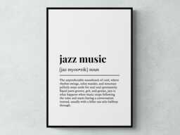 Jazz Music Funny Definition Gift Wall Art Print - thumbnail 1