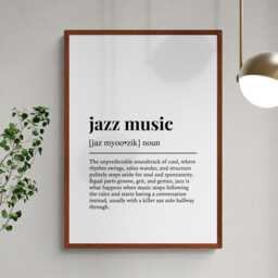 Jazz Music Funny Definition Gift Wall Art Print - thumbnail 2
