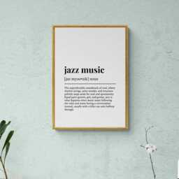 Jazz Music Funny Definition Gift Wall Art Print - thumbnail 3