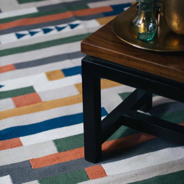 Colorful Kilim Area Rug Runner - Flatwoven 5x8 8x10 Rugs Living Room Bedroom Aesthetic Modern Trendy Washable Low Pile Handmade - image 1