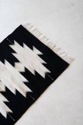 Handwoven Mexican Rug, Woven Wool Accent Area Rug Wall Hanging, Oaxaca Wool Rug, Living Room Bedroom Rug - thumbnail 1