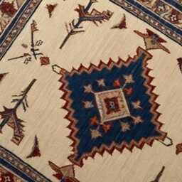 Hand Knotted Oushak Wool Rug Beige Turkish Vintage Style - thumbnail 3