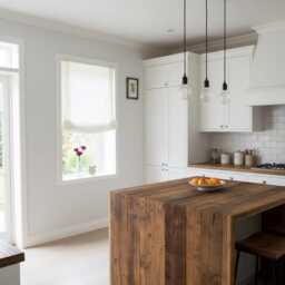 White Linen Relaxed Roman Shades With Cream Bordered Trim, Cl1010 - thumbnail 2